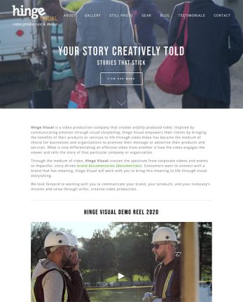 hinge visual webpage